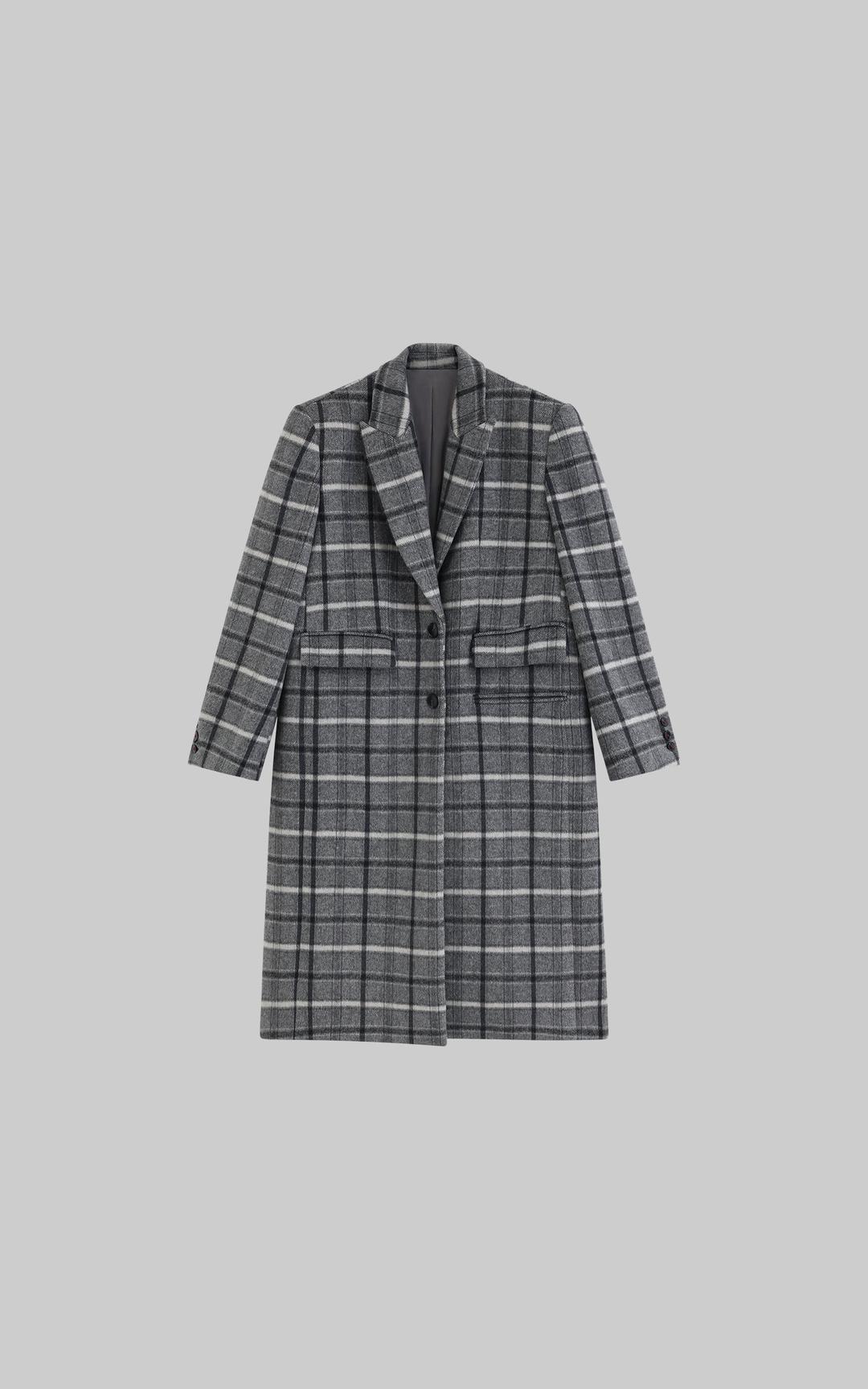 <tc>WARDEN EDGE</tc> 울 체크 오버코트