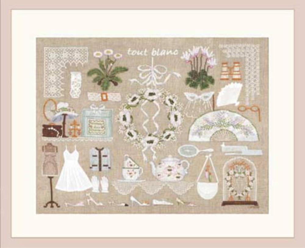 All White 프랑스 Le Bonheur 십자수 키트