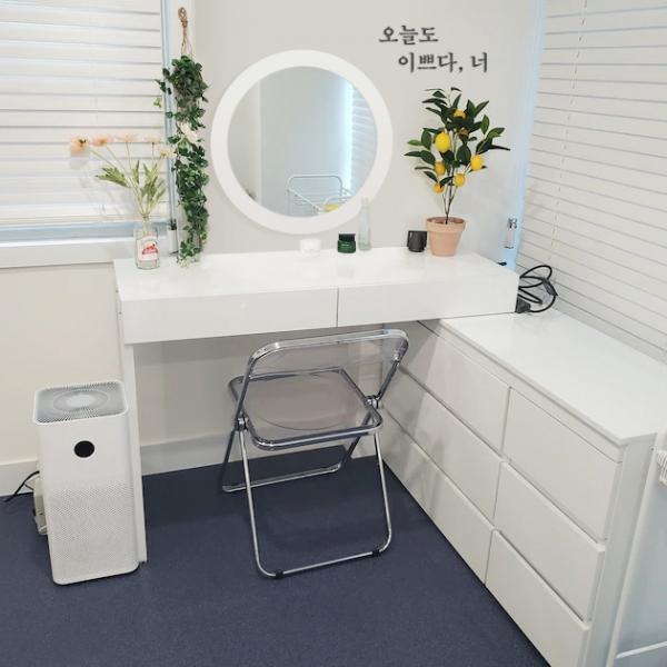 비비 화장대 (와이드체스트+입식ㄱ자받침대)
