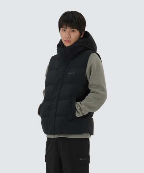 랜드 후드 헤비 다운 베스트 (S25WMGDV64) Black