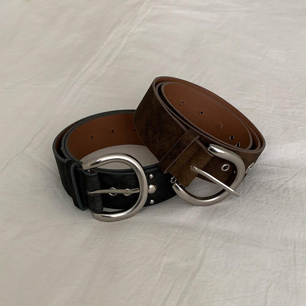 비마이뮤즈 디조 메탈 링 아일렛 스터드 찡 포인트 유니크 빈티지 벨트