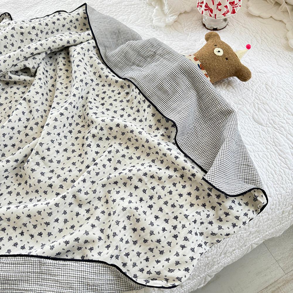 여름 감성 네이비로즈 블랭킷 시원한 담요 침대 쇼파 이불 국산 자체제작