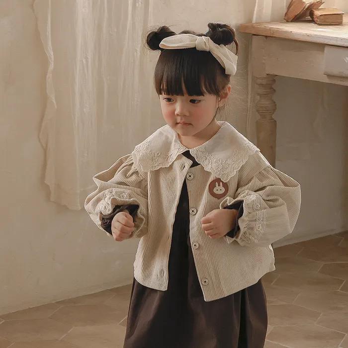 쪼꼬미의 분위기에 햇살도 반했죠 - 골덴 유아 긴팔 가디건