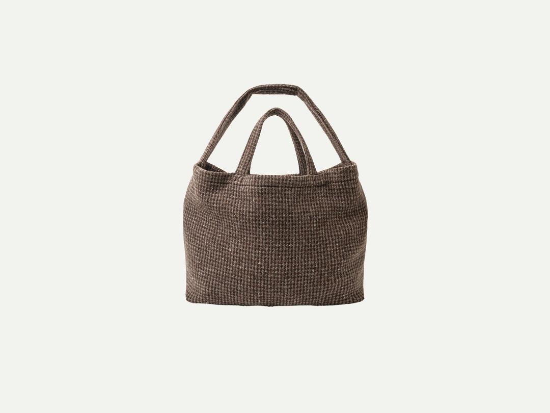 Via Laurie check tote bag (Brown check)
