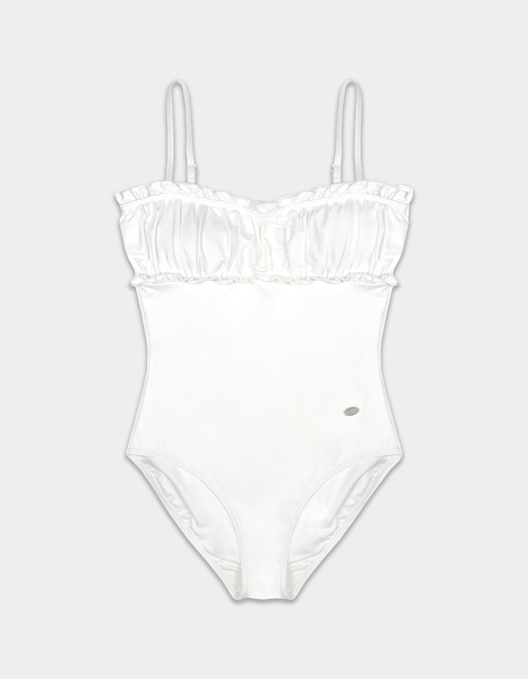 2nd / Frill pendant swimsuit - ivory
