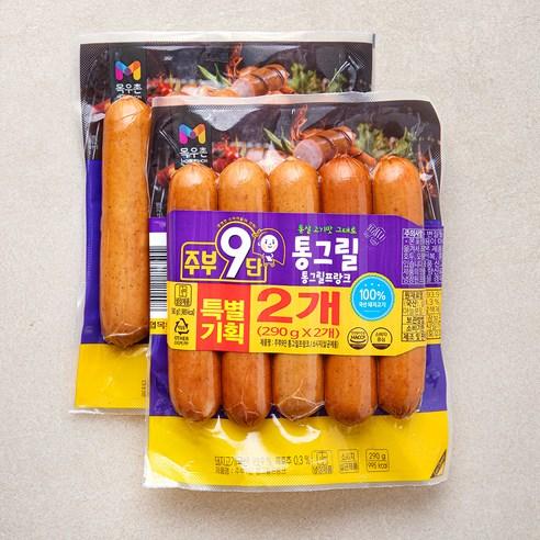 목우촌 주부9단 통그릴 프랑크, 290g, 2개 - 후랑크소시지 | 쿠팡