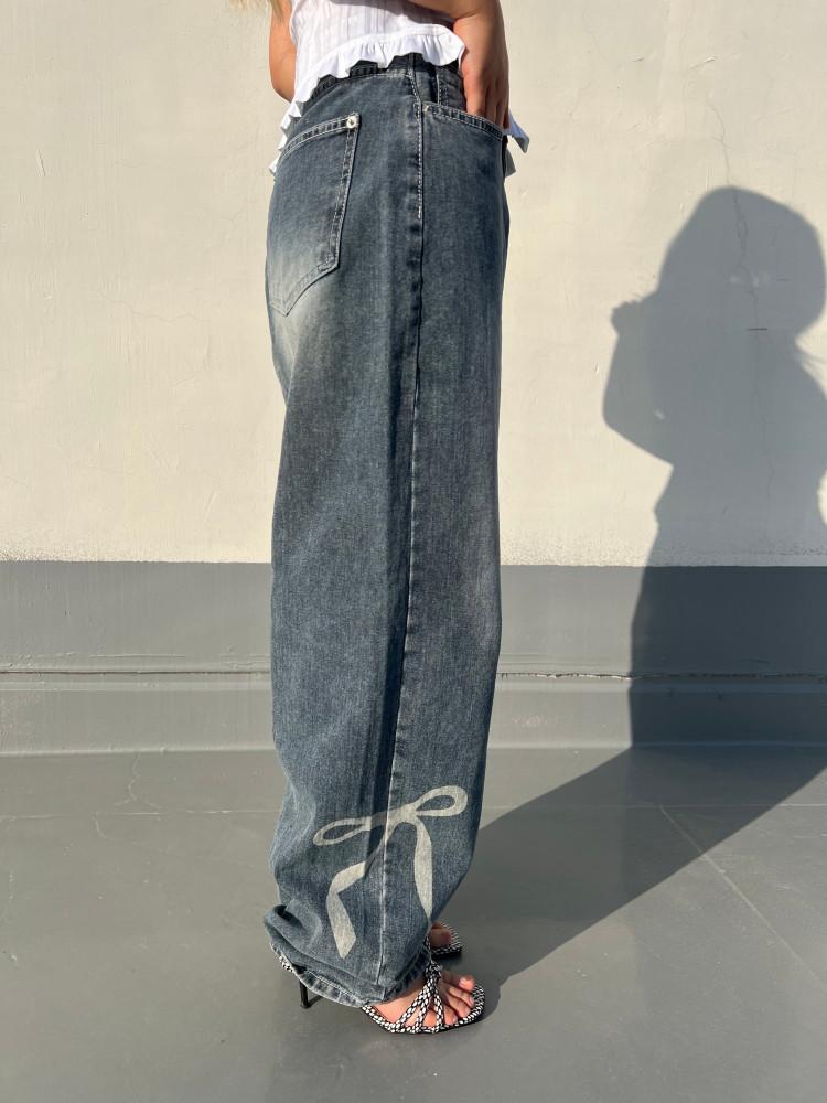 리본 와이드 진