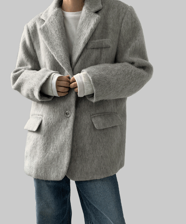 매니크 릴리브 모헤어 퍼 루즈핏 울 자켓(울50)