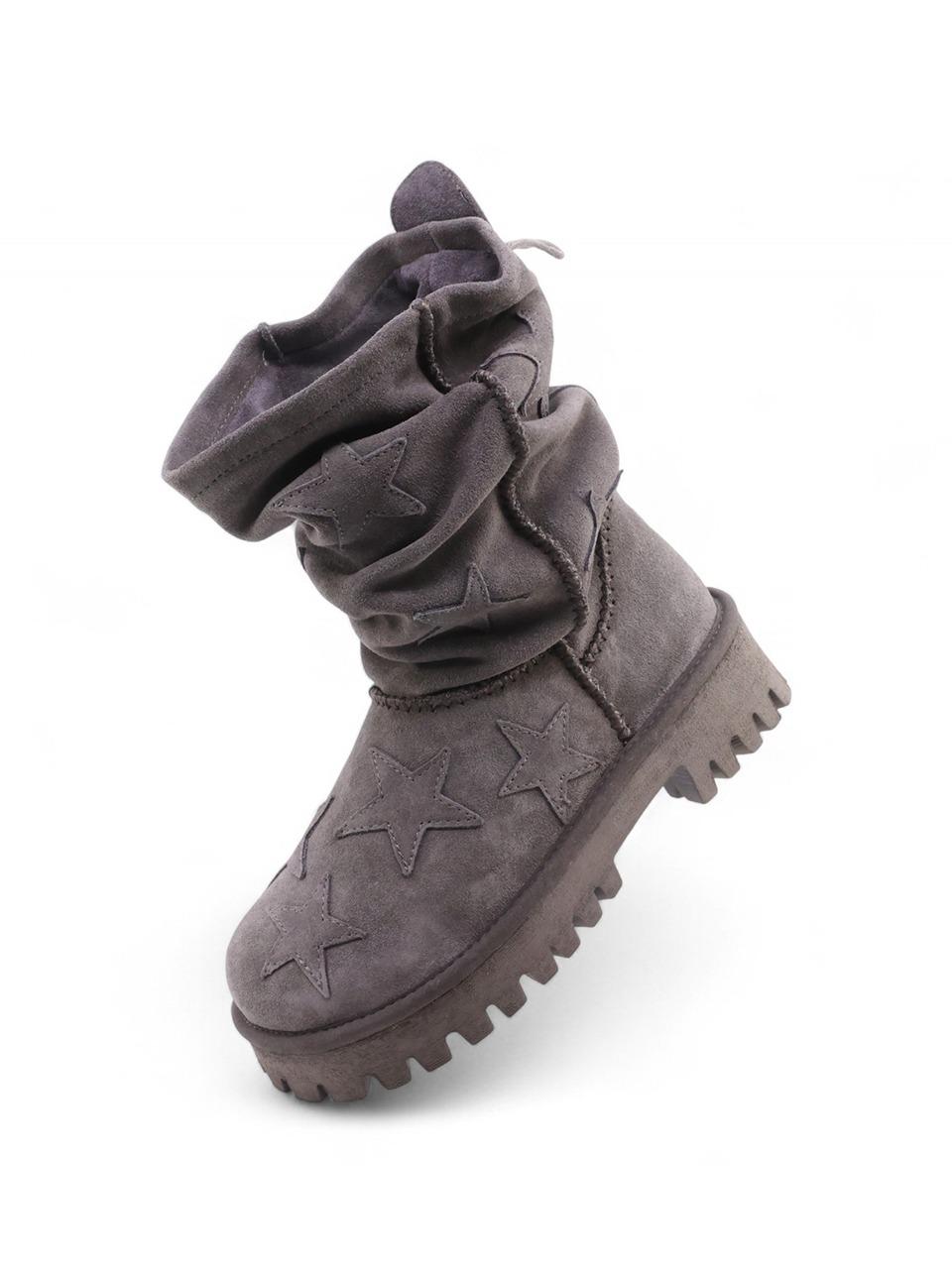 [PLZPROJECT x YASE] NOVA SLOUCHY BOOTS, CHARCOAL