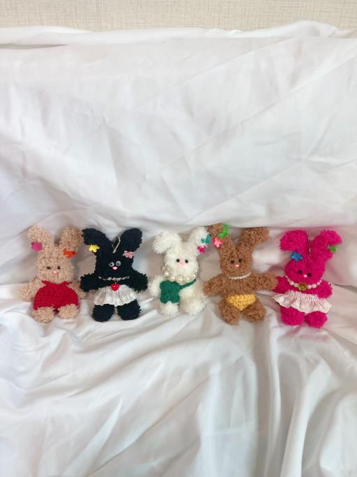 모루인형 토끼 키링 까미와 친구들 🐰♥️