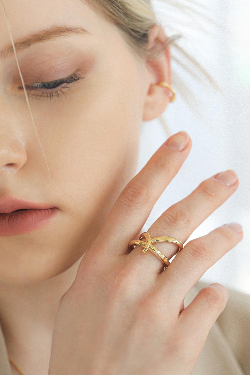 [프로미스나인 장규리]wave double ring R033