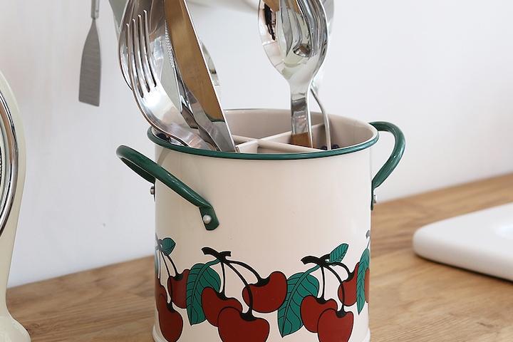 레트로 빈티지 수저통 수저꽂이