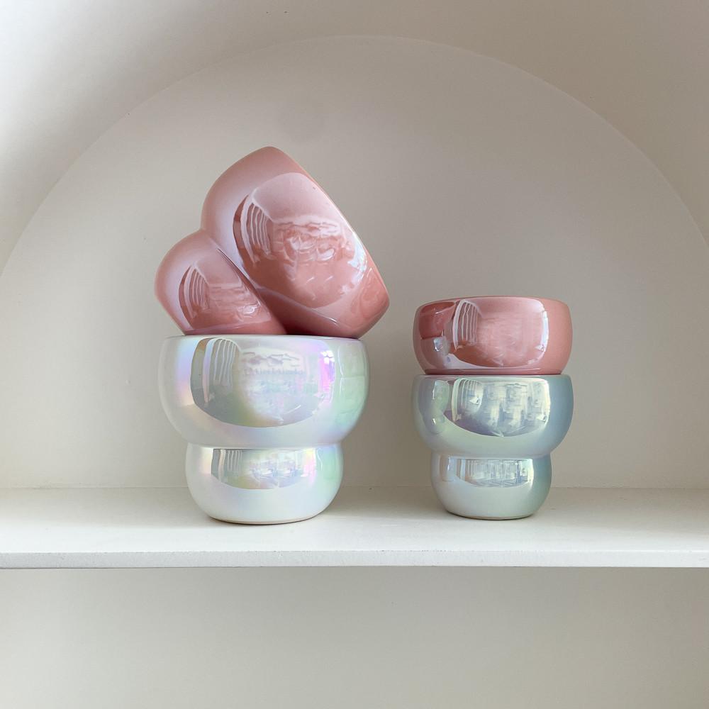 오로라 팟 시리즈 버블 화분 플랜테리어 식물 분갈이 디자인 토분