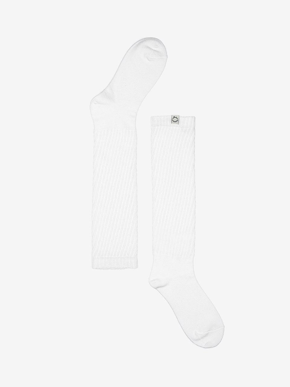 벤시몽 HEIMISH KNEE SOCKS - WHITE