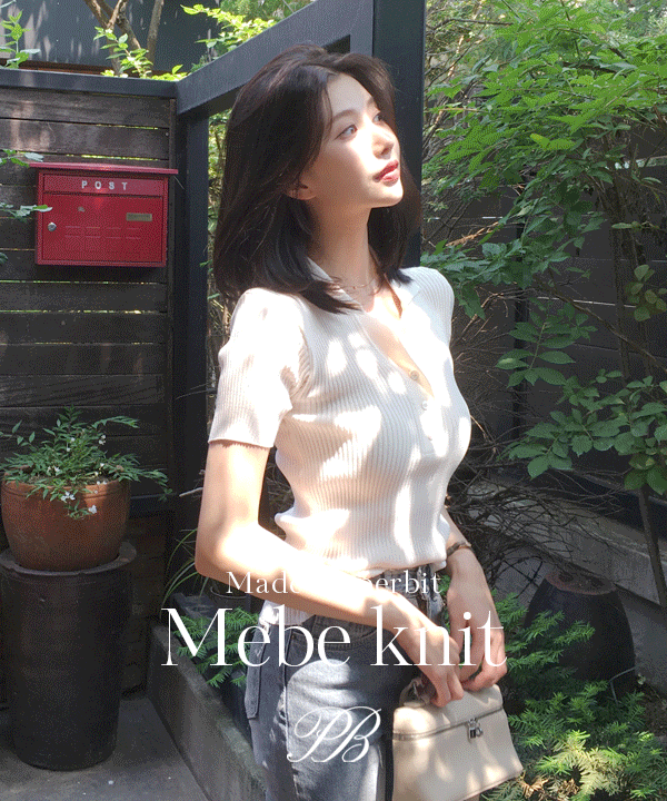 퍼빗 [여름출근룩][P.B MADE] 메베 소프트 반팔 카라니트 - 3color