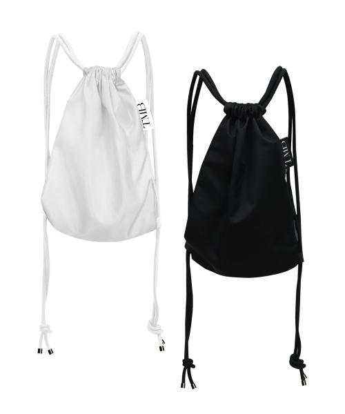 TMB String Back Pack [ All White, Black ]