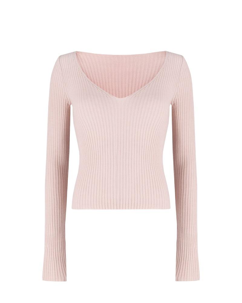 [MADE] Maybe 딥브이넥 연핑크  니트 - PINK