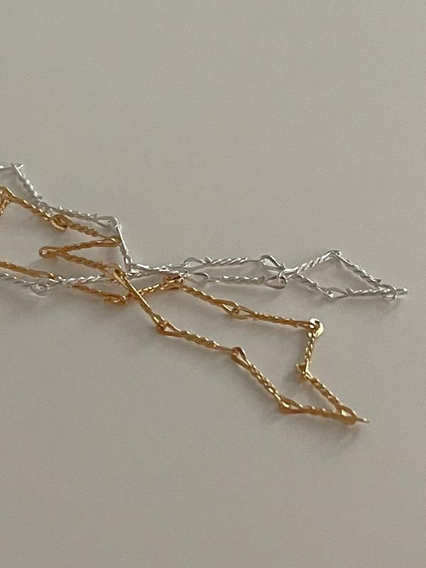 (92.5 silver) slit necklace