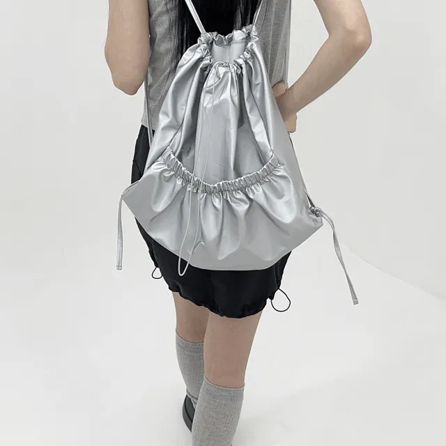 은 글로시 펄 스트링 숄더백 / y2k 백팩