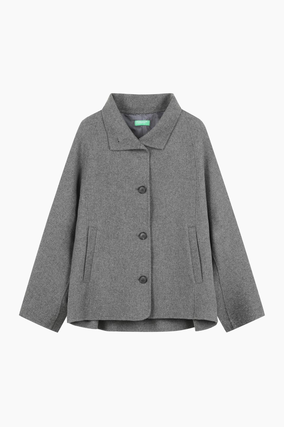 돌먼 후드 울 코트