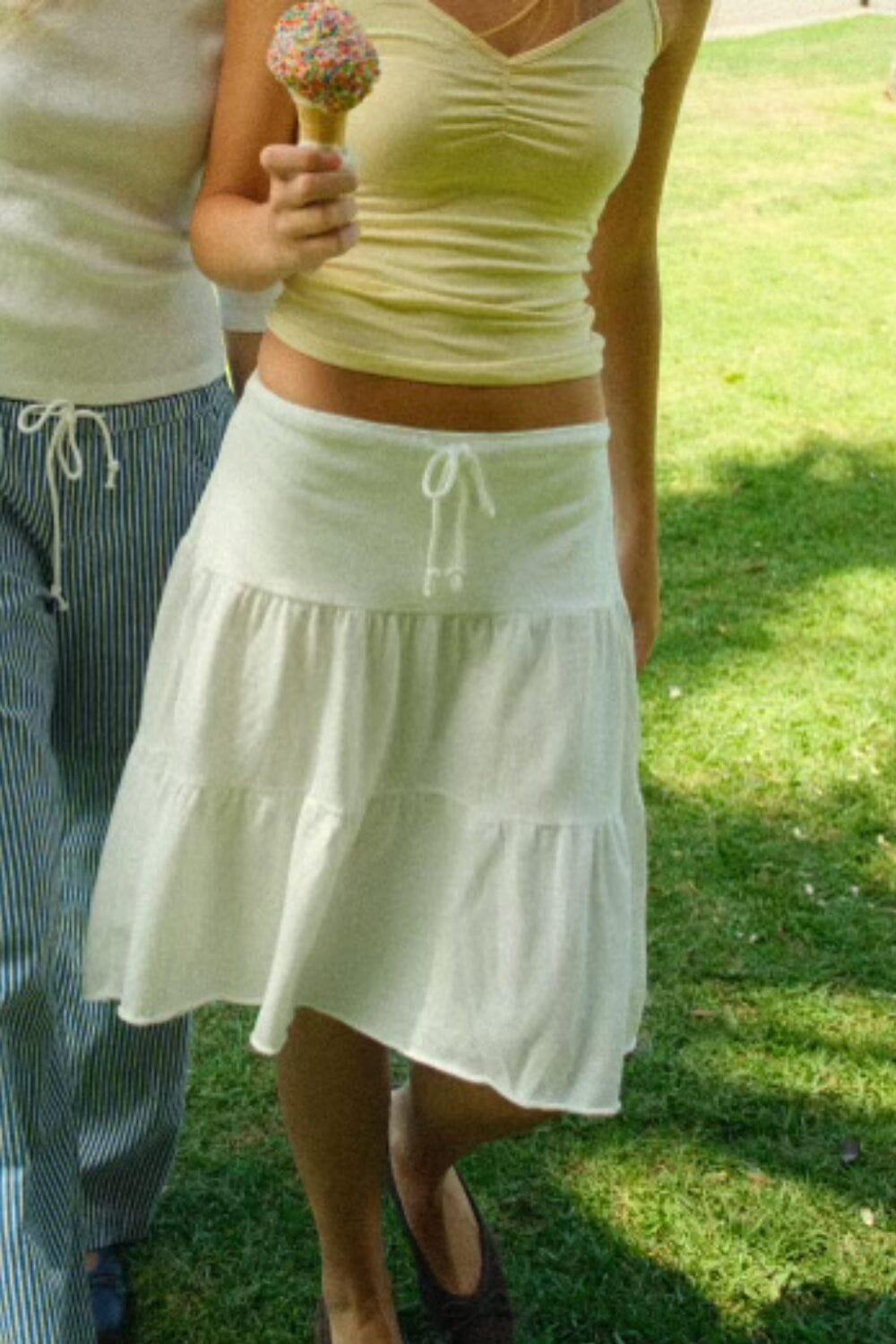 Nadia Skirt - White / XS/S