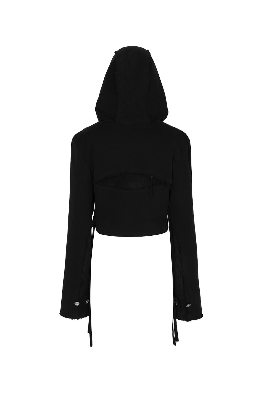 ASYMMETRY CHIC JACKET BLACK