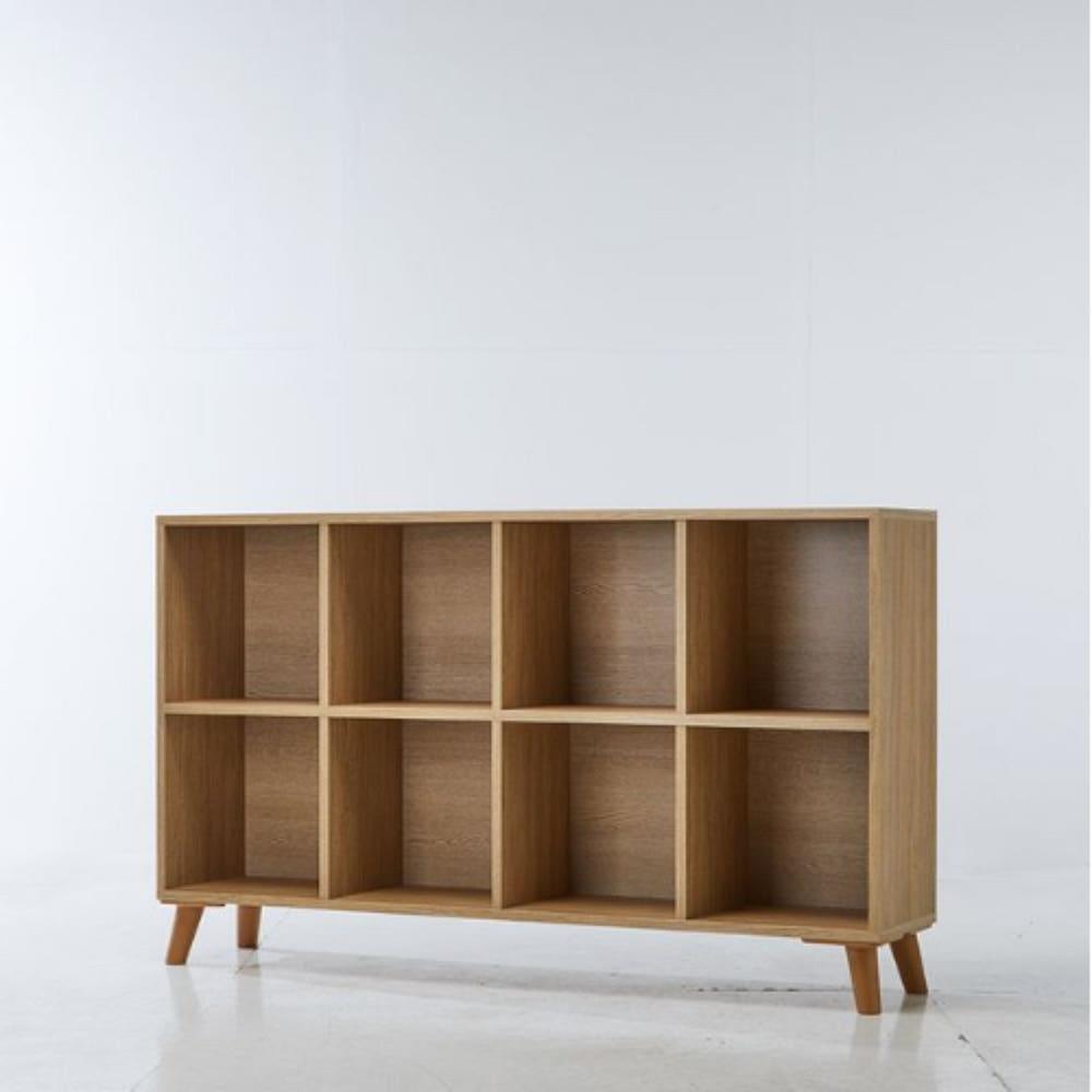 가로책장 거실 인테리어 낮은 8칸 2단 오픈 책장 책꽂이