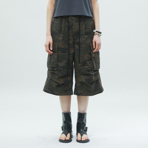 CAMO CARGO SHORTS 카모 카고 반바지 KHAKI BR2WP009