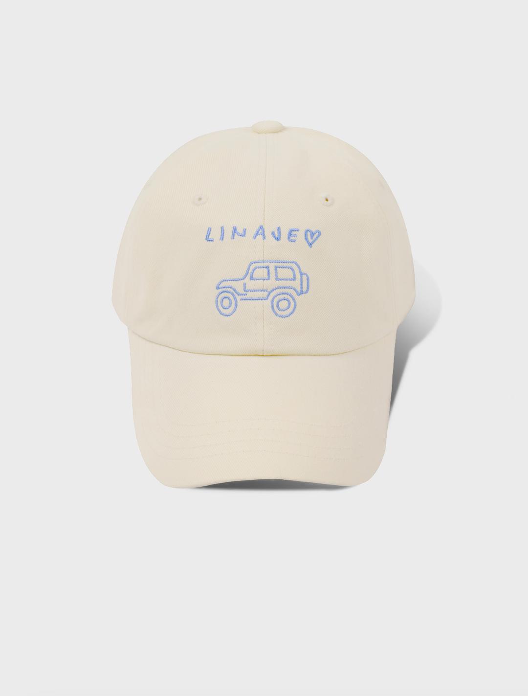 CAR 로고 코튼 볼캡 - 크림