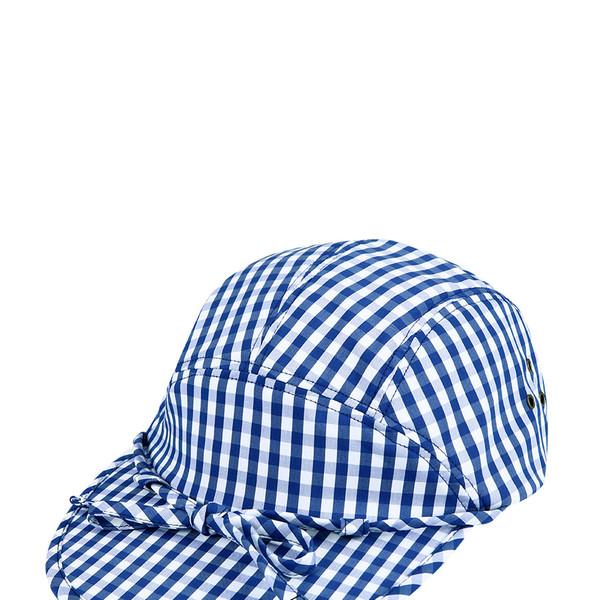 DR GINGHAM CHECK DUCK CAP Blue