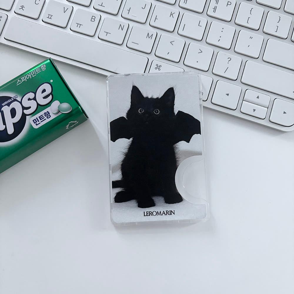 a demon cat magsafe card holder / 악마 캣 카드 홀더 (2장 수납 가능)