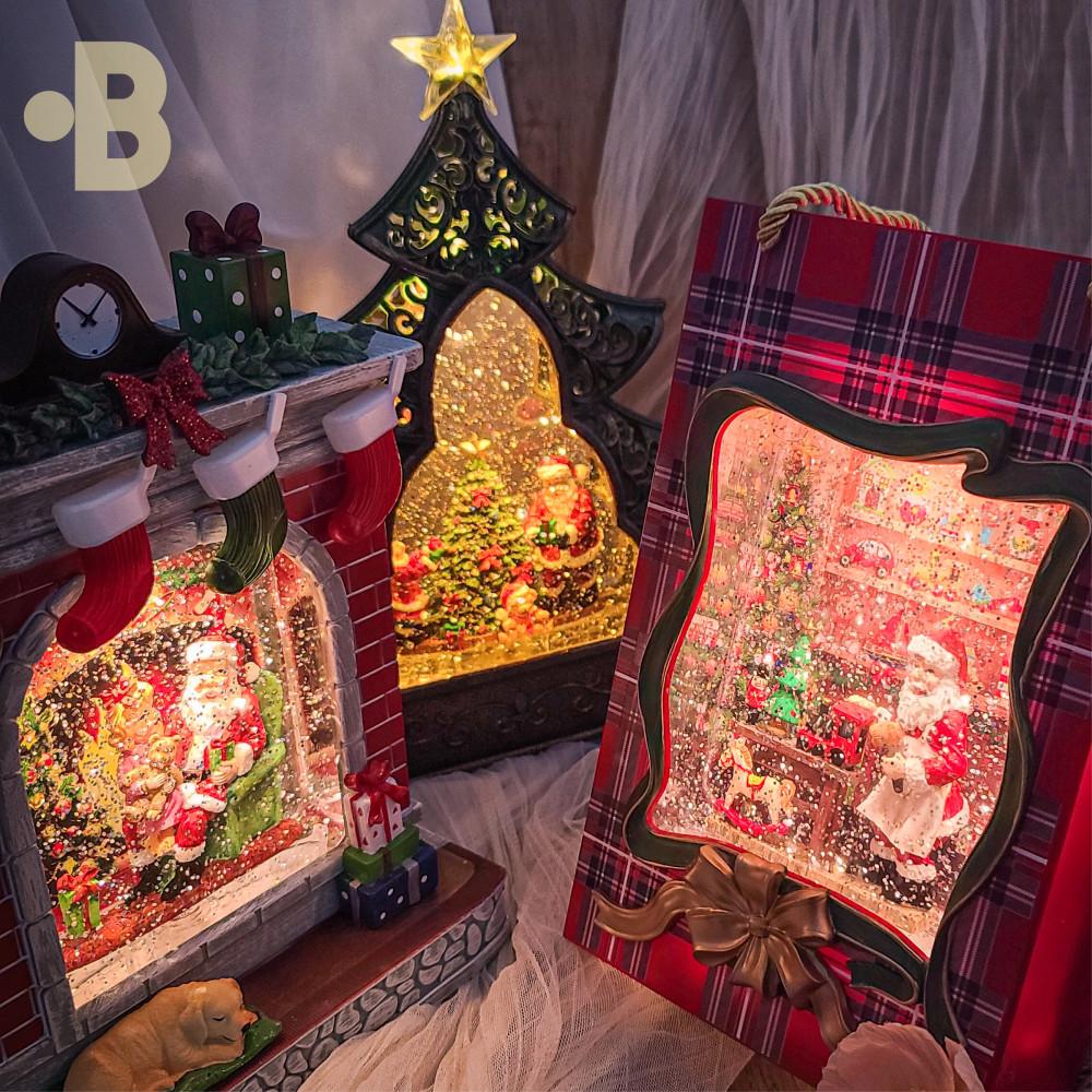 본디자인랩 크리스마스 LED 오르골 워터볼 캐롤 산타 눈사람 트리 31종