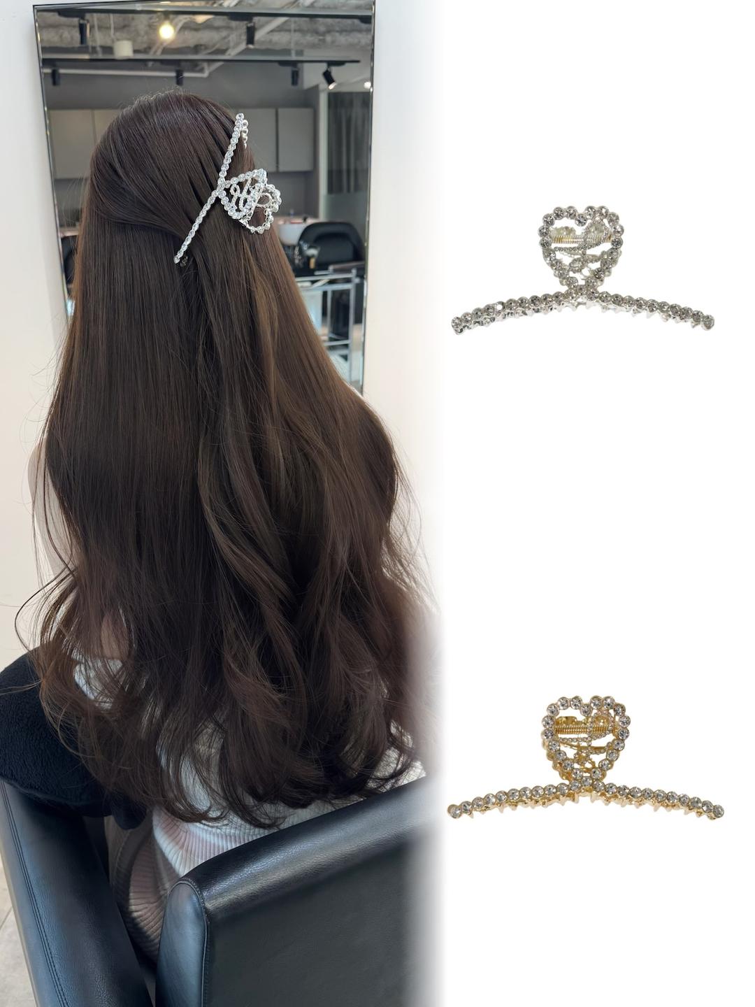 Lumignon original ♥ Jewel Heart Hair Clip【シルバー/ゴールド】 | Lumignon