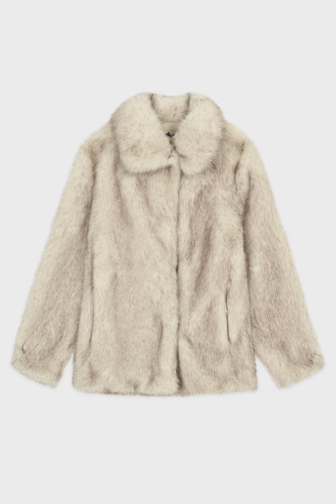 Heavy Mix Fur Jacket (Ivory)