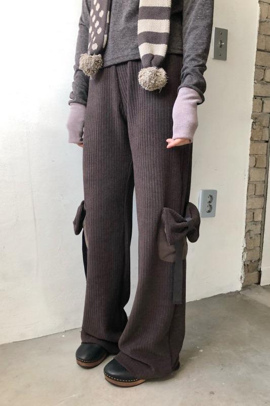 bow pocket pants (2color)