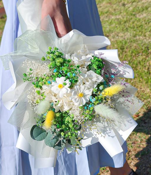 시들지않는💚행복을부르는꽃💚그린톤프리저브드꽃다발💚
