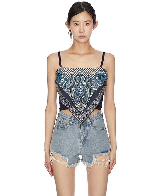 레아 페이즐리 탱크 탑