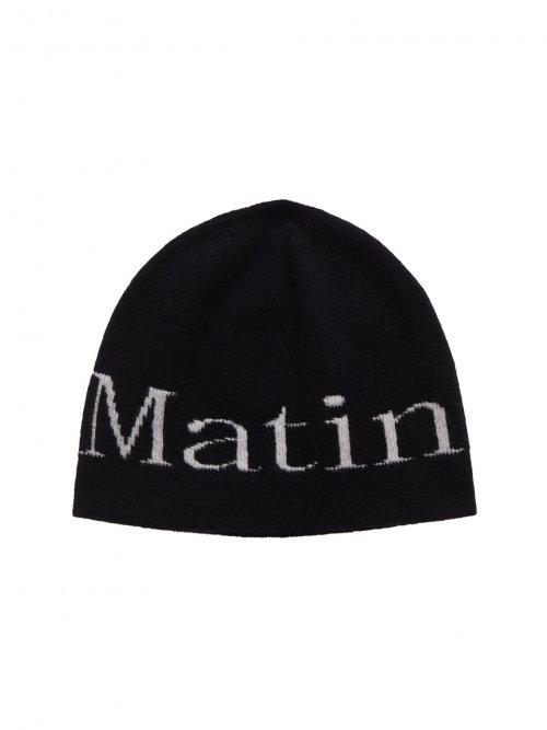 마뗑킴(MATIN KIM)  LOGO JACQUARD SHORT BEANIE IN BLACK - 사이즈 & 후기 | 무신사