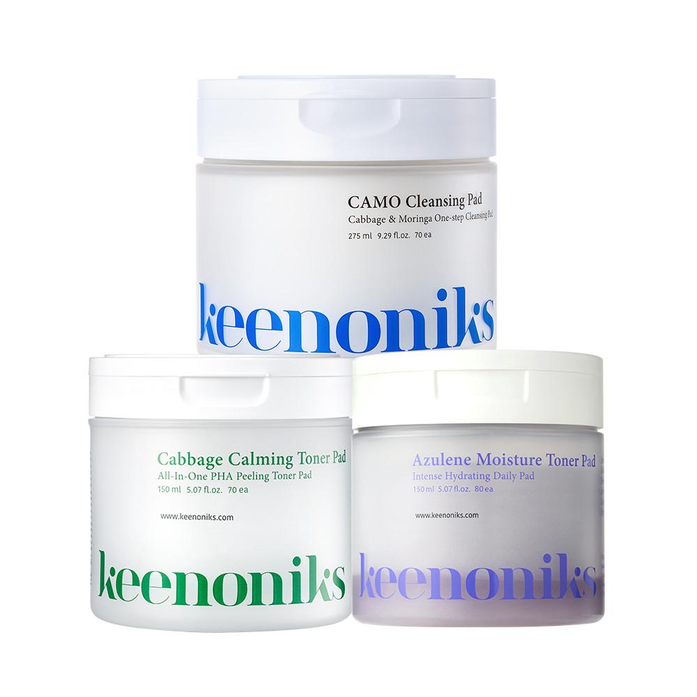 키노닉스 패드맛집 SET (아줄렌 토너패드+양배추 토너패드+카모 클렌징패드)