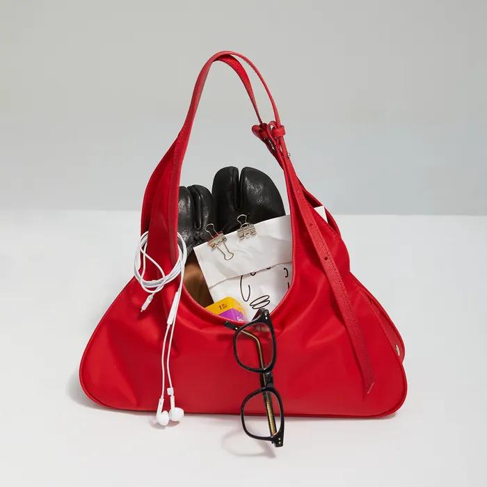 NYLON TWO HANDLE BAGUATTE BAG (RE)