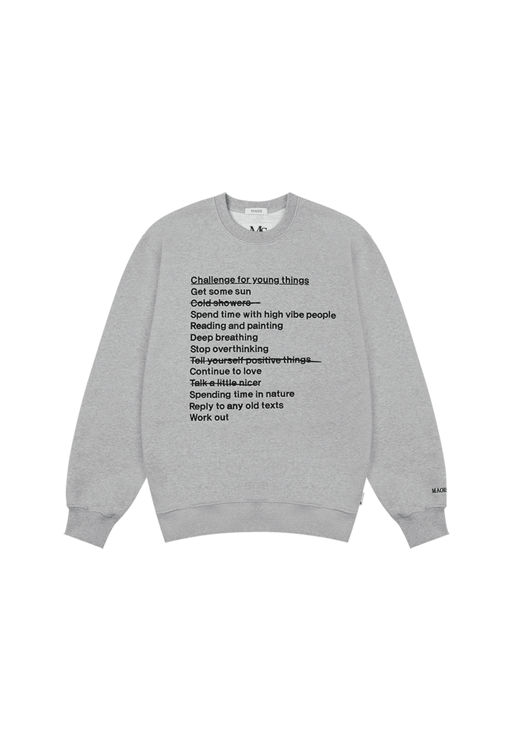 CHALLENGE LIST SWEATSHIRT - GRAY