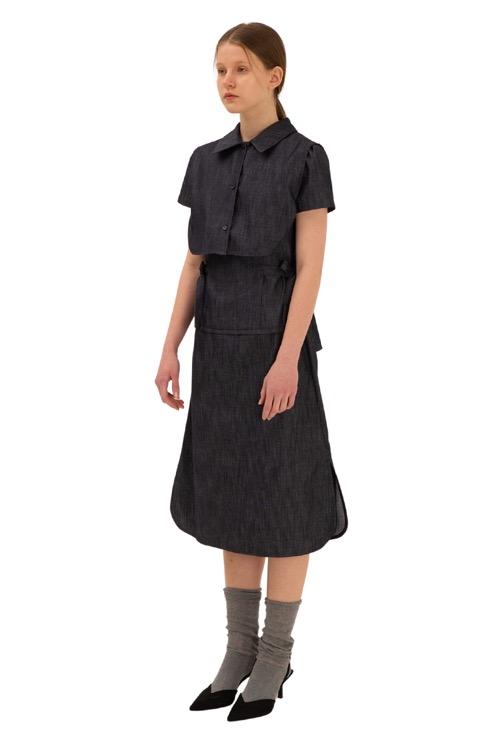 02 denim dress set