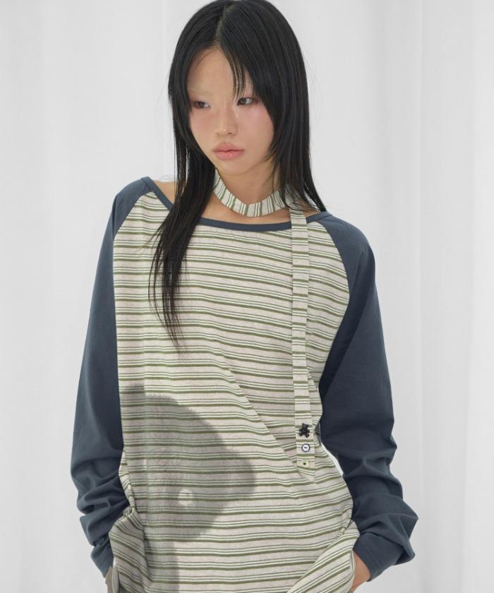 MY BEAR OFF-SHOULDER (GREEN) F26QB043