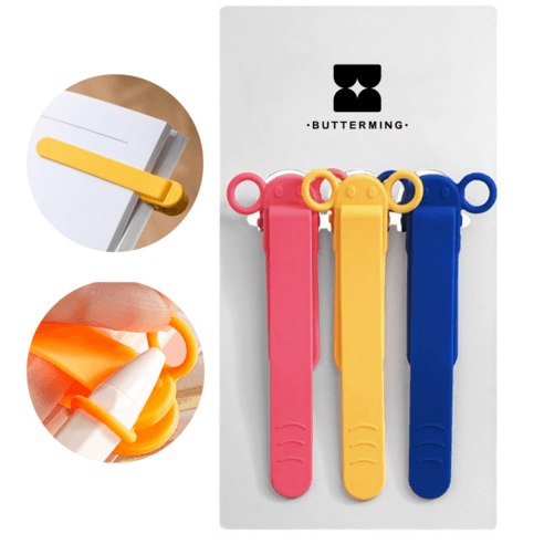 버터밍 컬러링 독서 필사 책고정 실리콘 북스토퍼 북마크, 기본형레인보우, 1개 - 책갈피/북마크 | 쿠팡