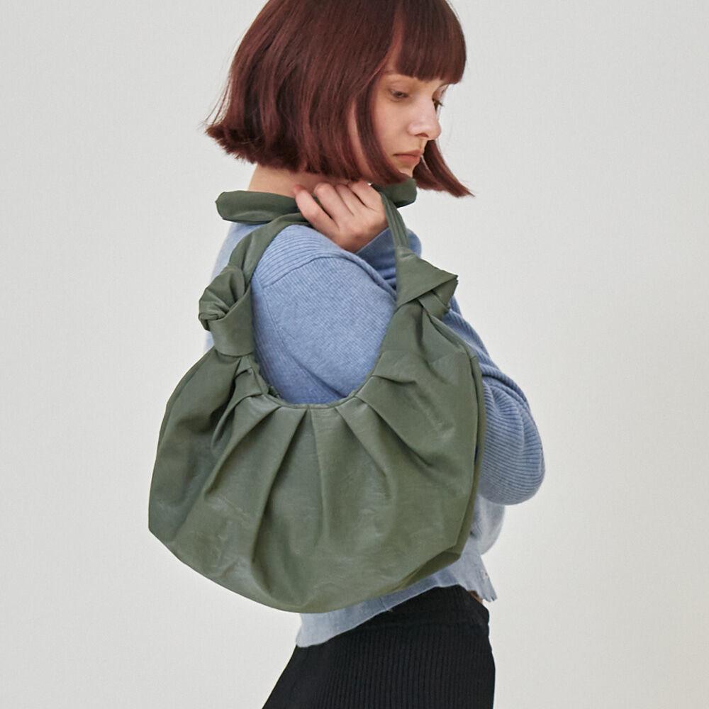 Stone Croissant Medium Bag_Gray