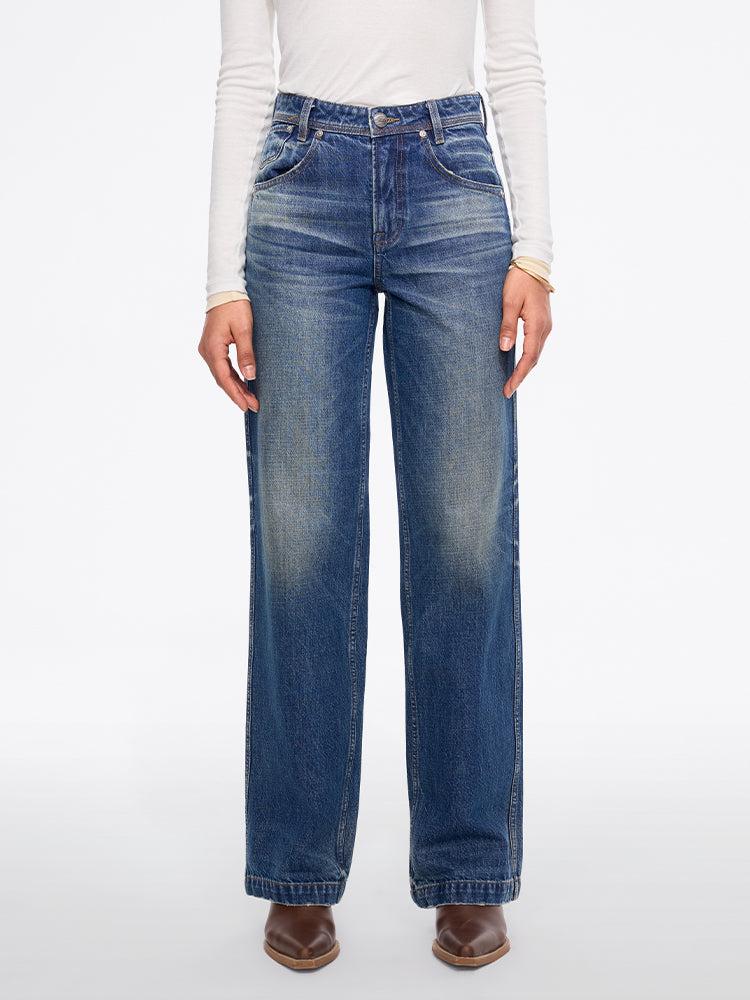 Straight-Leg Jeans - DEEP BLUE / 24
