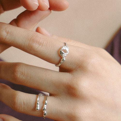 New leaf ring [silver/gold]