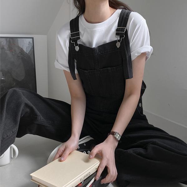 렌시 루즈 오버롤 멜빵바지(데님/루즈핏)
