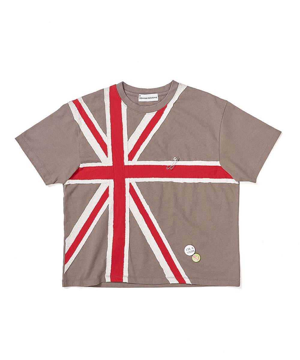 UNION JACK T SHIRT GREY