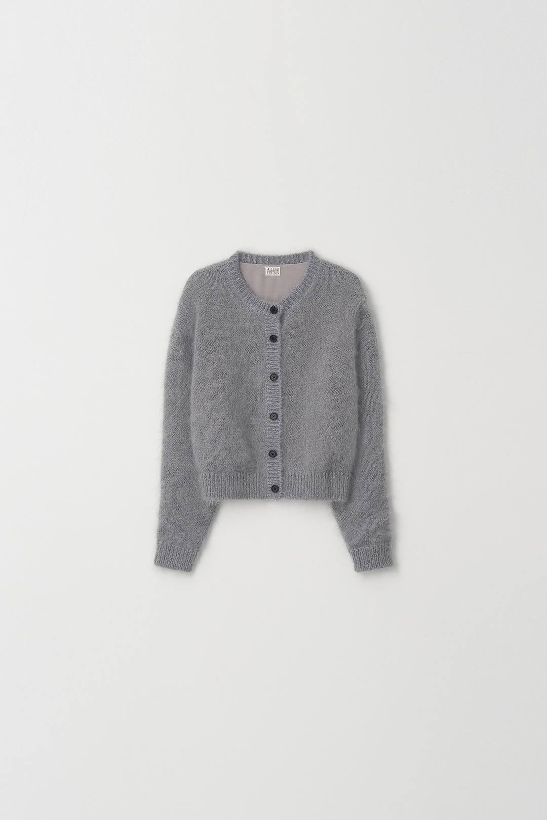 Fully Lined RMS Mohair Cardigan (charcoal)